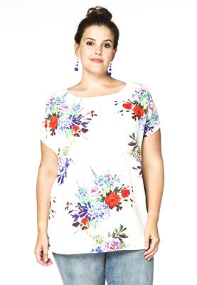 Yoek Wijde blouse BOUQUET | Wit | Maat 38/40