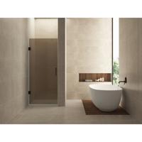 Wiesbaden Less Nisdeur - 900x2000x8mm - Nano Vintage Brons Glas - Mat Zwart