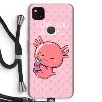 Love You A Lotl: Pixel 4a 5G Transparant Hoesje met koord