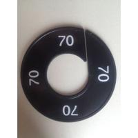 Maatring 9cm zwart/wit 70