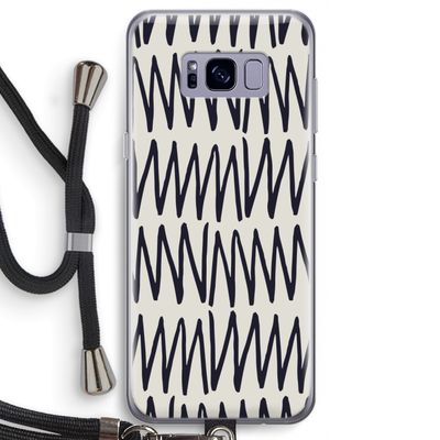 Marrakech Zigzag: Samsung Galaxy S8 Transparant Hoesje met koord
