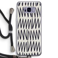 Marrakech Zigzag: Samsung Galaxy S8 Transparant Hoesje met koord