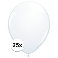 25x Witte Qualatex ballonnen   - - thumbnail