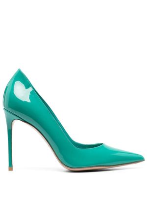 Le Silla escarpins Eva 105 mm en daim - Vert