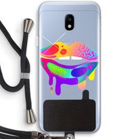 Lip Palette: Samsung Galaxy J3 (2017) Transparant Hoesje met koord Lip Palette: Samsung Galaxy J3 (2017) Transparant Hoesje met koord