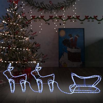 VidaXL Buitenkerstversiering rendier en slee 576 led&apos;s