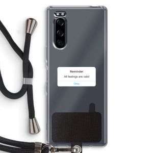 Reminder: Sony Xperia 5 Transparant Hoesje met koord