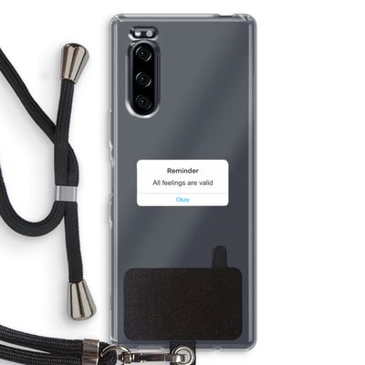 Reminder: Sony Xperia 5 Transparant Hoesje met koord