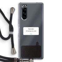 Reminder: Sony Xperia 5 Transparant Hoesje met koord