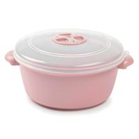 Plasticforte Magnetronschaal met deksel/ventiel - 1L - lichtroze - kunststof - BPA vrij