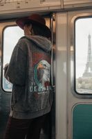 Colourful Rebel Eagle Hoodie  Grijs Dames - Oversized Fit - Polyester - thumbnail