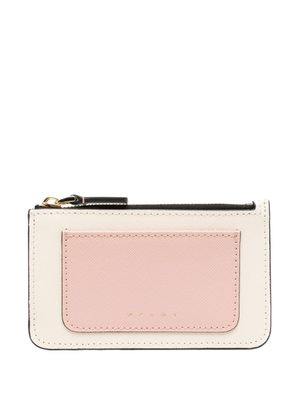 Marni portefeuille zippé à design tricolore - Tons neutres
