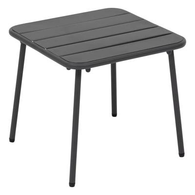 Bijzettafel / tuin salon tafel Phuket - metaal - antraciet - 45 x 45 x 41 cm - voor buiten
