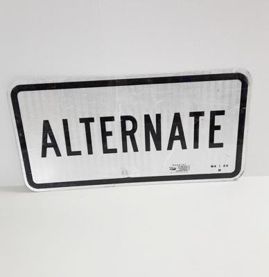 Alternate Metalen Straat Bord - Origineel