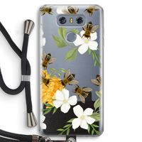 No flowers without bees: LG G6 Transparant Hoesje met koord No flowers without bees: LG G6 Transparant Hoesje met koord