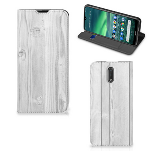 Nokia 2.3 Book Wallet Case White Wood