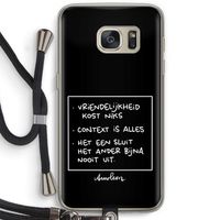 Mijn Motto's: Samsung Galaxy S7 Transparant Hoesje met koord