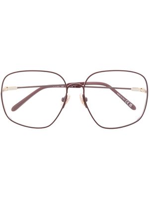 Chloé Eyewear lunettes de vue à monture carrée - Or