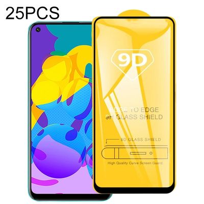 Voor Huawei Honor Play 4T 25 PCS 9D Full Glue Full Screen Tempered Glass Film