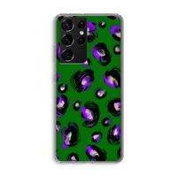 Green Cheetah: Samsung Galaxy S21 Ultra Transparant Hoesje