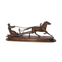 BRONZEN GROEP VAN EEN PAARDENSLEE