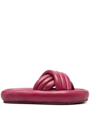 ISABEL MARANT claquettes plateforme à brides croisées - Rouge