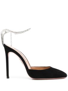 Aquazzura escarpins strassés à bride cheville - Noir