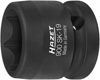 HAZET Krachtdopsleutel 900SK-19 · 1/2 inch (12,5 mm) vierkant hol · Buiten-zeskant-tractieprofiel · SW 19 mm
