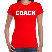 Bellatio Decorations Cadeau t-shirt voor dames - coach - rood - bedankje - verjaardag 2XL  - - thumbnail