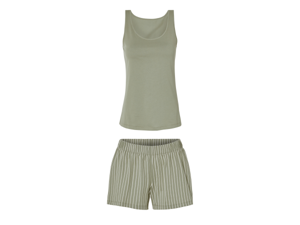 esmara Korte dames pyjama (Olijfgroen, M (40/42))