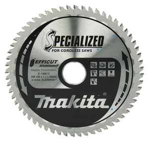 Makita Accessoires Cirkelzaagblad Aluminium | Efficut | 185x30mm 60T 0g - E-16813 E-16813