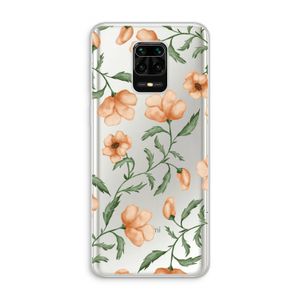 Peachy flowers: Xiaomi Redmi Note 10 Lite Transparant Hoesje