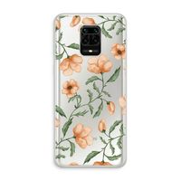 Peachy flowers: Xiaomi Redmi Note 10 Lite Transparant Hoesje