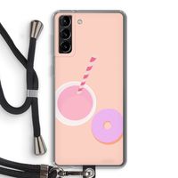 Donut: Samsung Galaxy S21 Plus Transparant Hoesje met koord