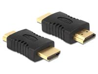 Delock 65508 HDMI Adapter [1x HDMI-stekker - 1x HDMI-stekker] Zwart Vergulde steekcontacten