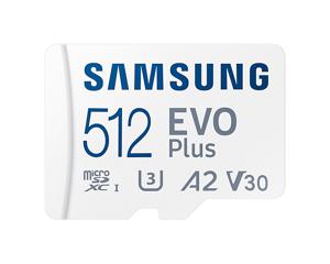 Samsung EVO Plus 512GB MicroSDXC 130MB/s + SD adapter