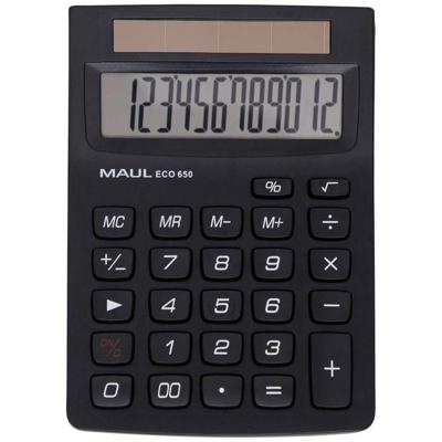 Bureaurekenmachine - MAUL - ECO 650 - 12 cijfers - Zwart