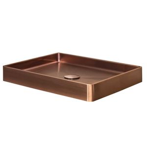 Qisani Vanity opbouw wastafel 52x41x7cm copper