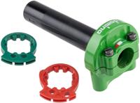 Domino gasdraaigreep armatuur "xm2" throttle grips alu green 2-train xm2