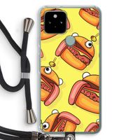 Hamburger: Pixel 5 Transparant Hoesje met koord