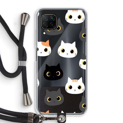 Katten: Huawei P40 Lite Transparant Hoesje met koord