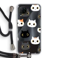 Katten: Huawei P40 Lite Transparant Hoesje met koord