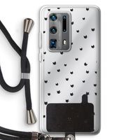 Kleine kattenkopjes: Huawei P40 Pro Plus Transparant Hoesje met koord