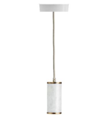 Hanglamp opbouw marmer wit E27 fitting Marble Single Perluci