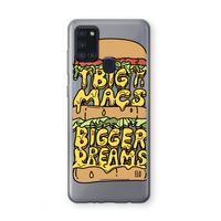 Big Macs Bigger Dreams: Samsung Galaxy A21s Transparant Hoesje Big Macs Bigger Dreams: Samsung Galaxy A21s Transparant Hoesje