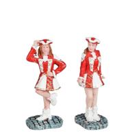 Carnaval dansers woman 2 stuks l3xb2,5xh7 cm - Luville