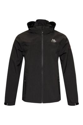 Nordberg Jaco Shell Dames Jas Black Melange 2XL