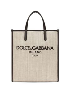 Dolce & Gabbana petit sac cabas Shopping en toile - Tons neutres