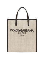 Dolce & Gabbana petit sac cabas Shopping en toile - Tons neutres - thumbnail