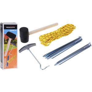 Camping/kamperen gereedschap haringen set 9 delig   -